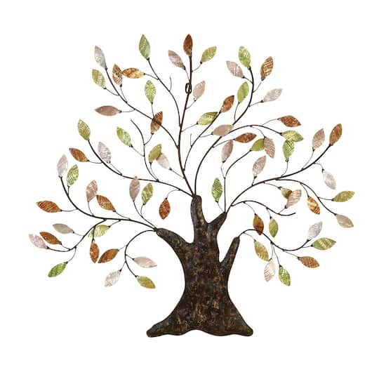 Brown & Green Metal Traditional Wall Décor